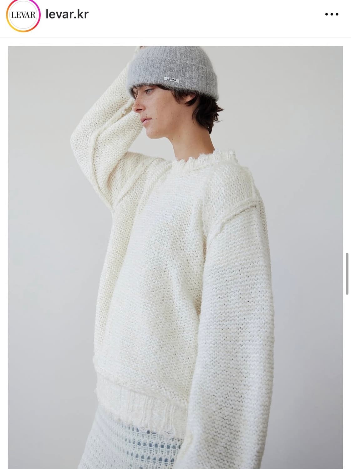 르바 리버스 트위드 라운드 니트 (새상품) 상품이미지2