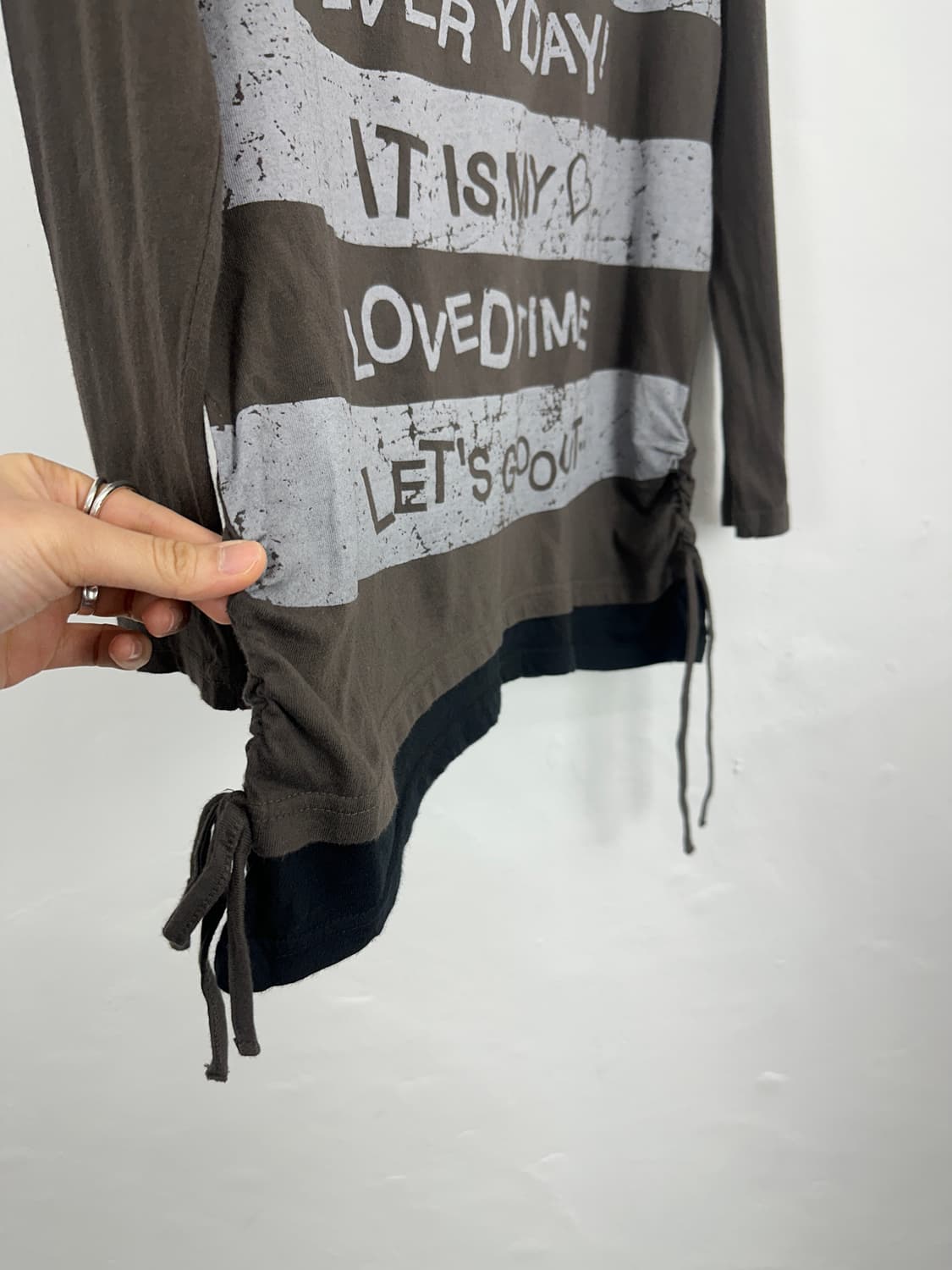 Kirsch Shirring Detail Stripe Sleeve 상품이미지4