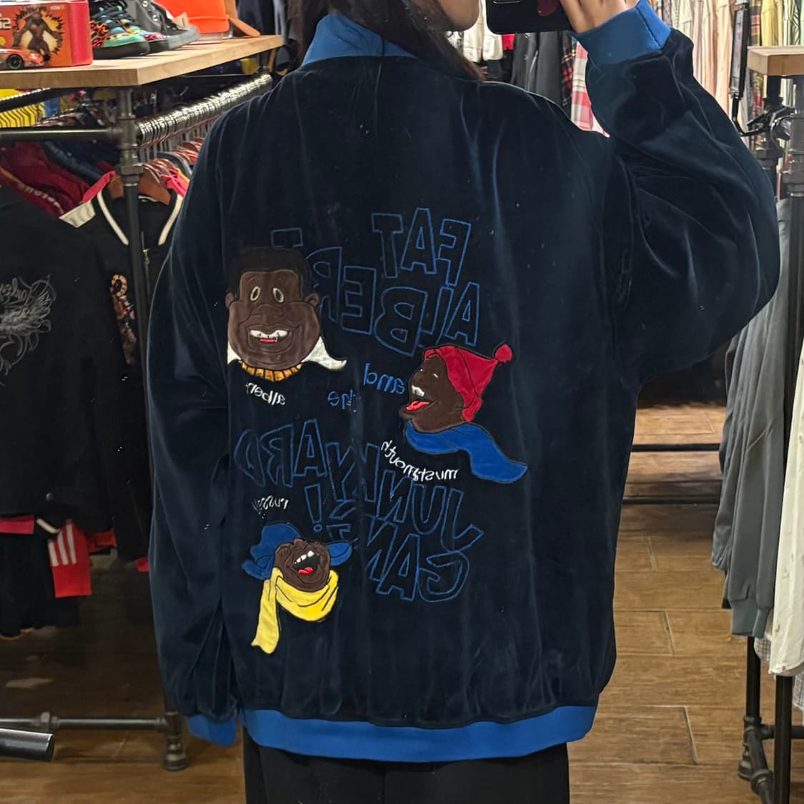 [HI] vtg 벨로아 벨벳 져지 네이비 상품이미지5