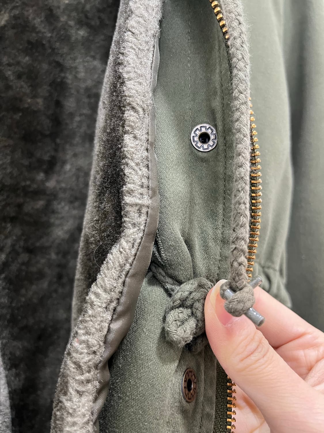 Lowrys Farm 모리걸 벌룬핏 퍼후드 야상 자켓 상품이미지5