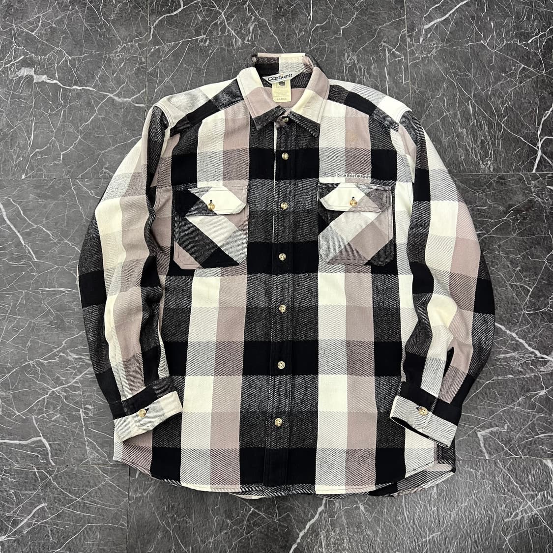 칼하트 헤비웨이트 플란넬 플래드 셔츠 상품이미지1