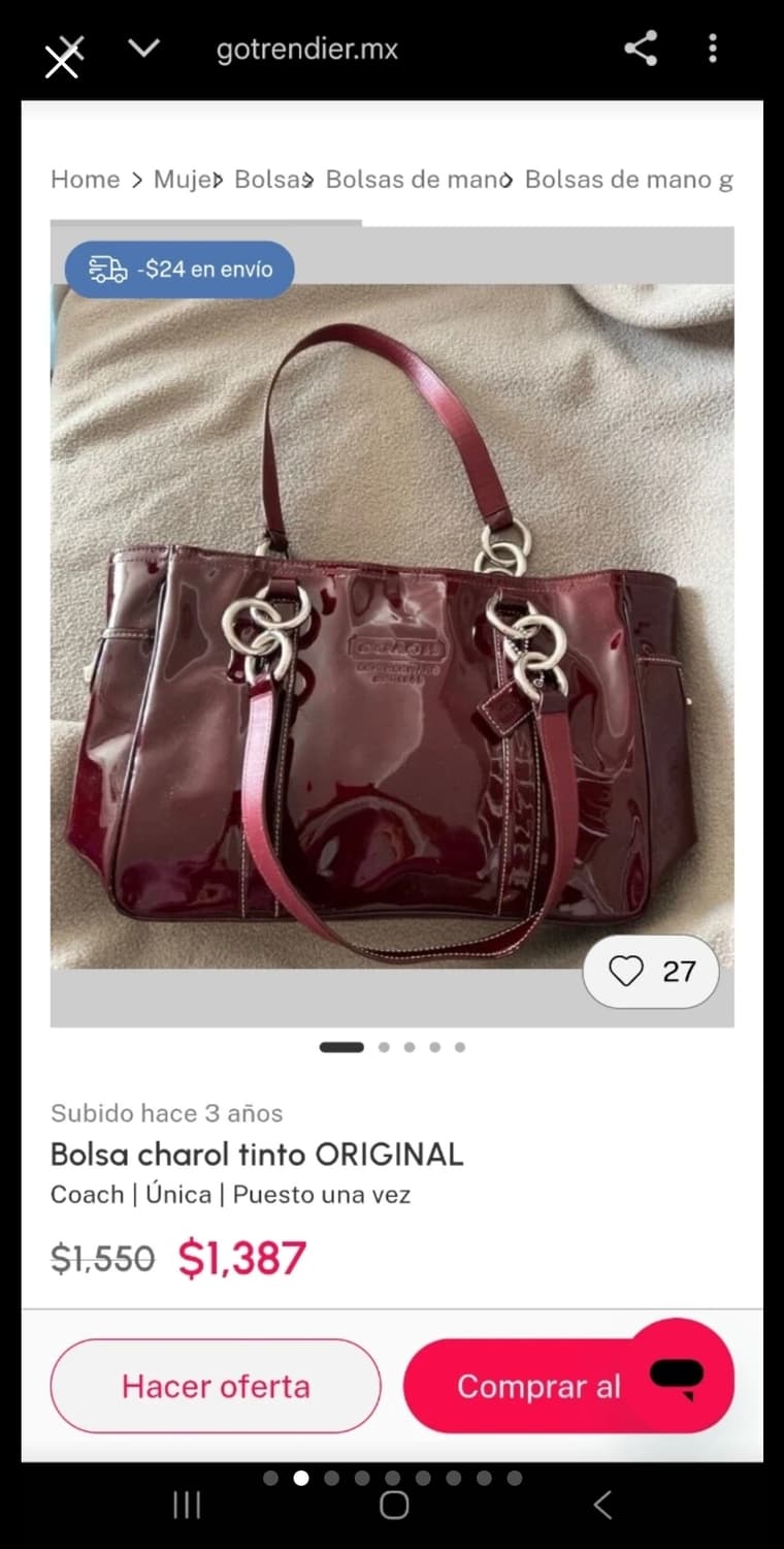 코치 토트백. 정품 상품이미지7