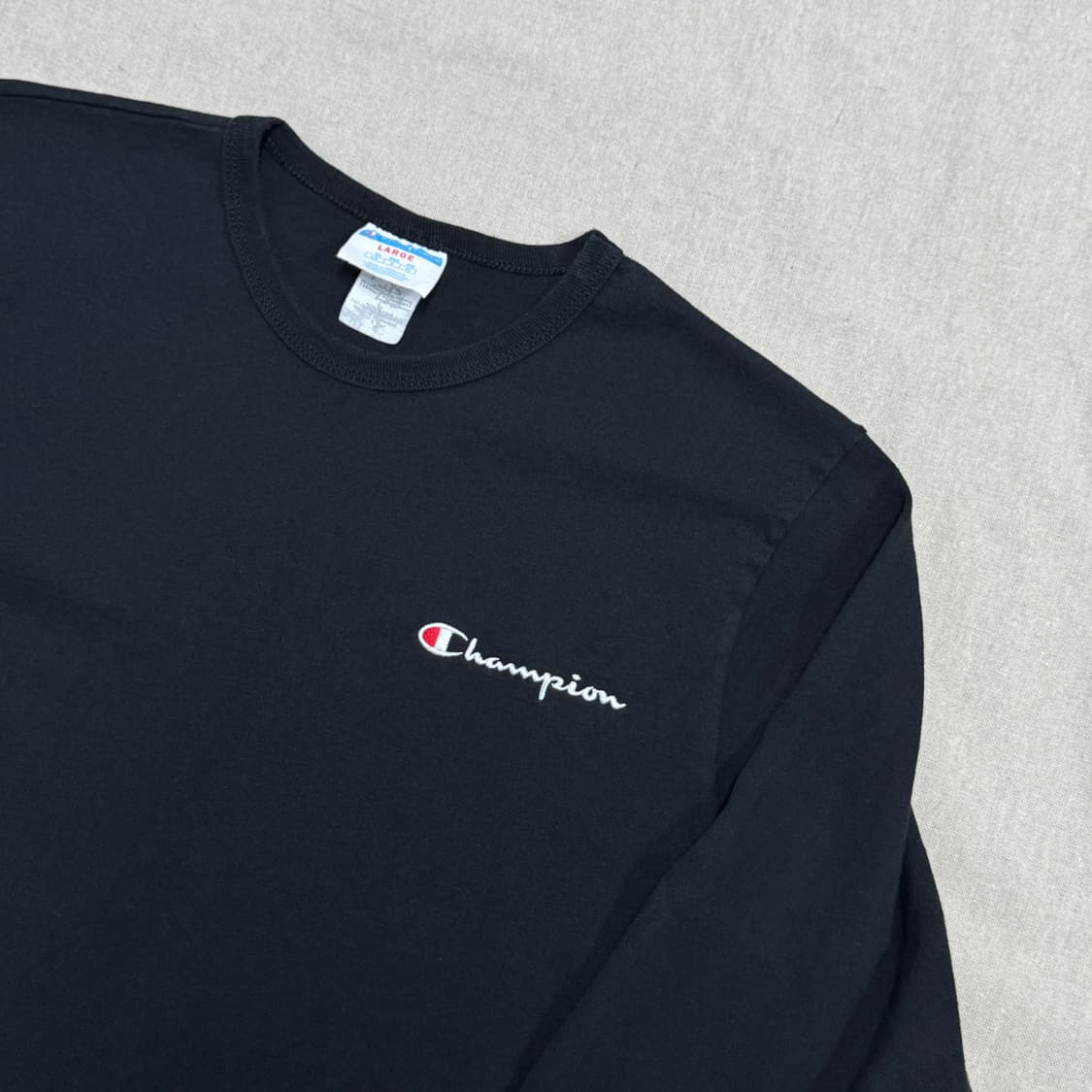 챔피온 자수 블랙 롱슬리브 L 상품이미지2