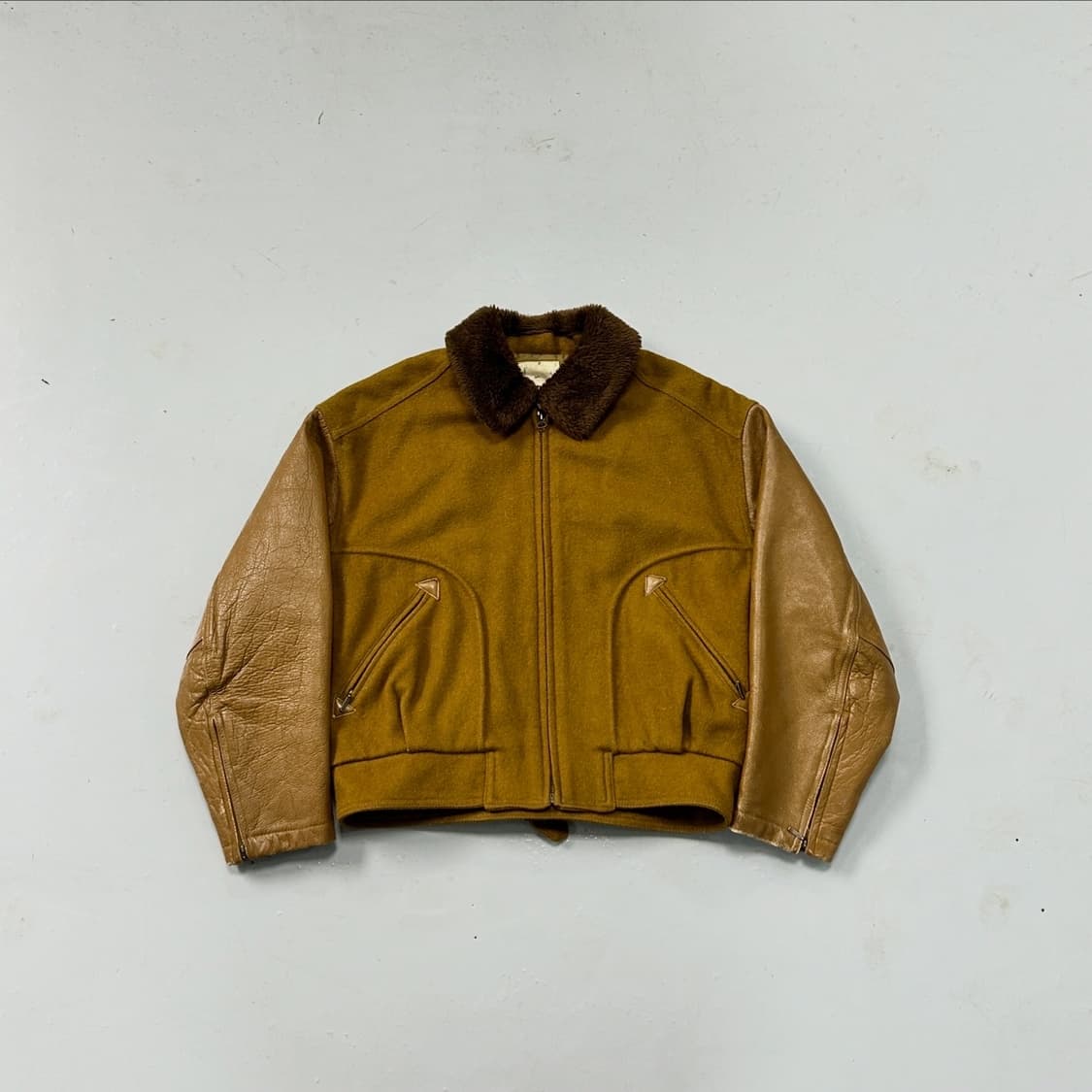 80s Scoop 리얼레더 울 웨스턴 자켓  상품이미지3