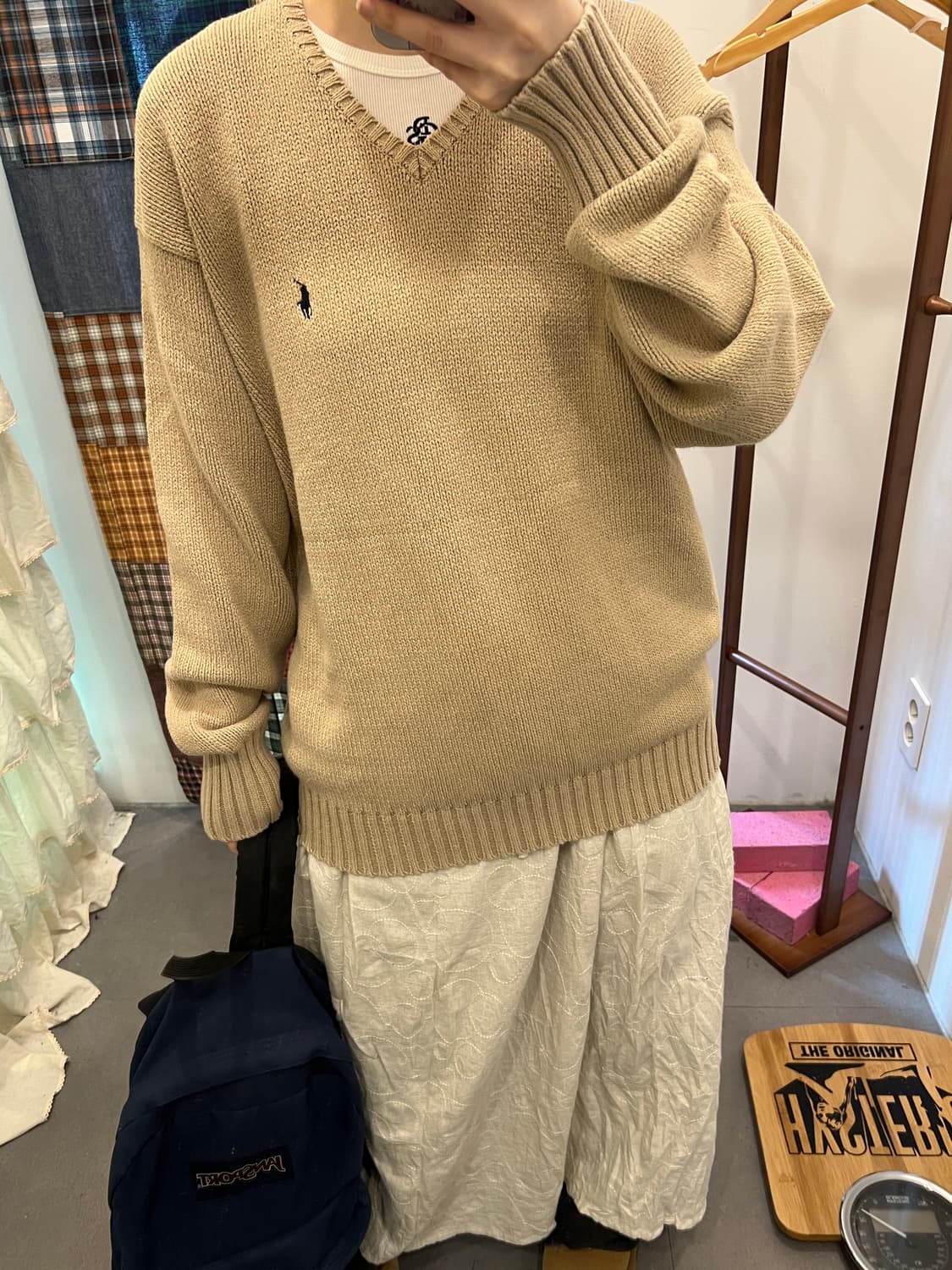 폴로 베이지 니트  상품이미지2