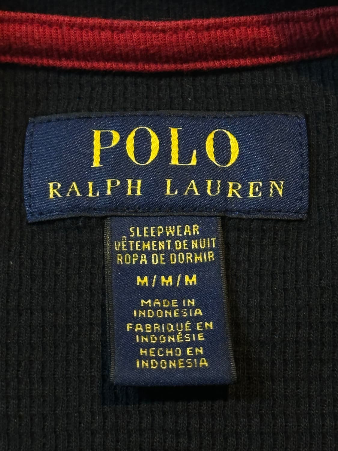 폴로 랄프로렌 POLO 신형 와플 니트 반팔 티셔츠 블랙 상품이미지4