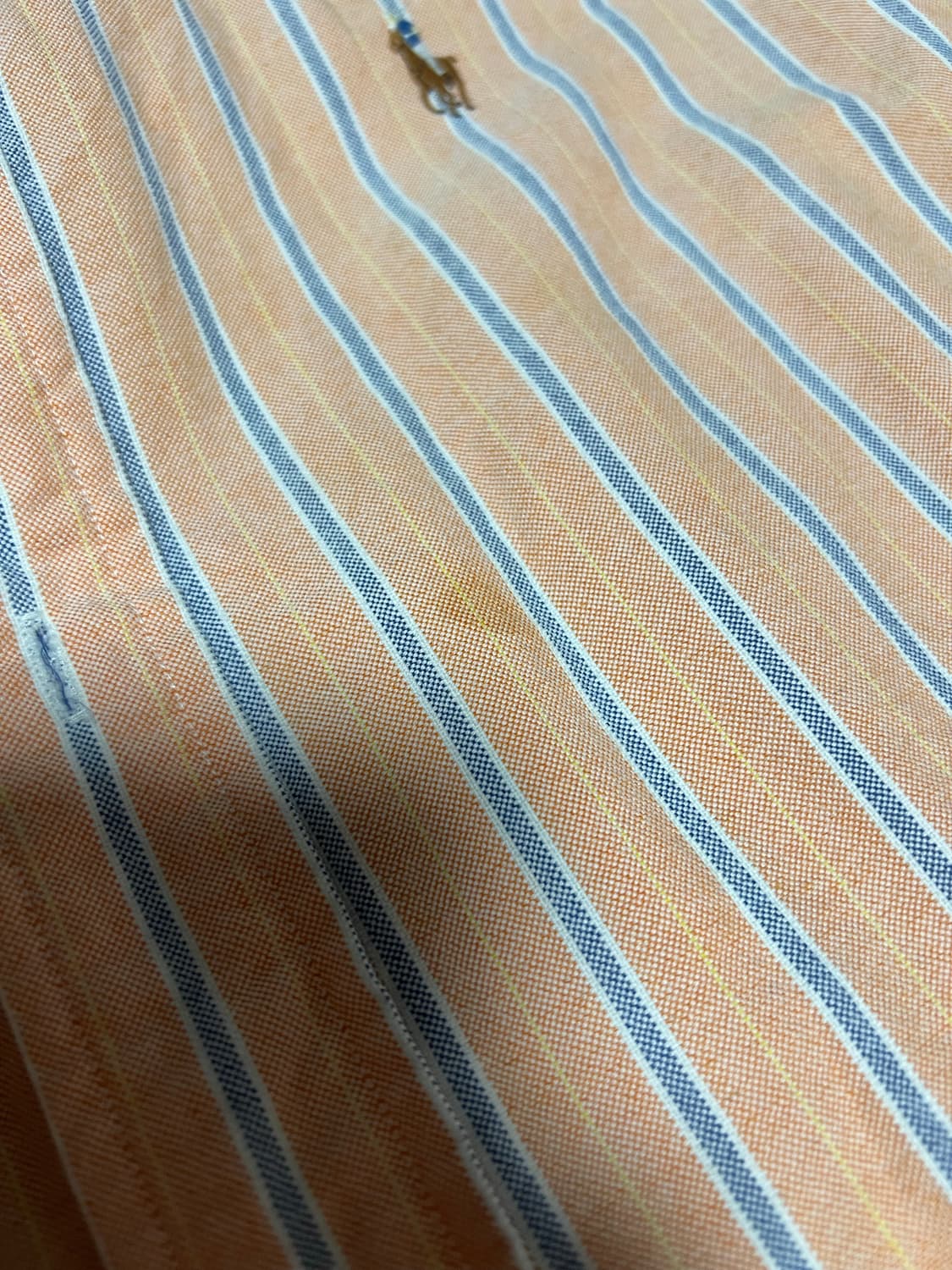 폴로랄프로렌 오렌지/블루 스트라이프 셔츠(XL) 상품이미지5