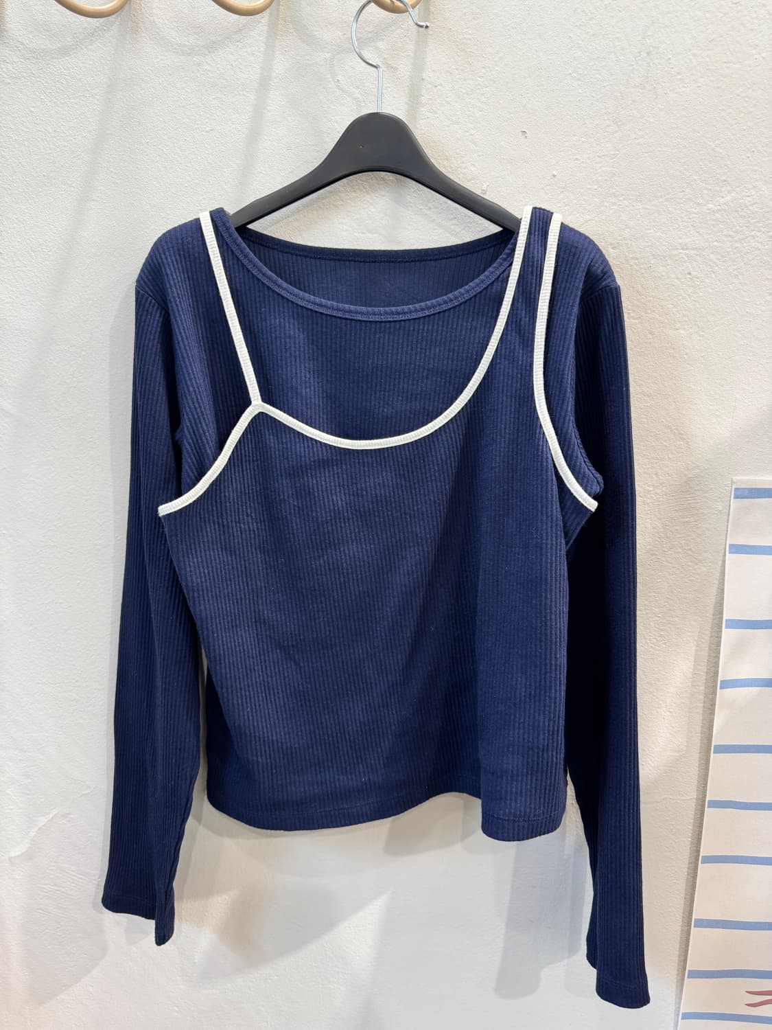 japan vintage 나시 레이어 골지크롭티 상품이미지8