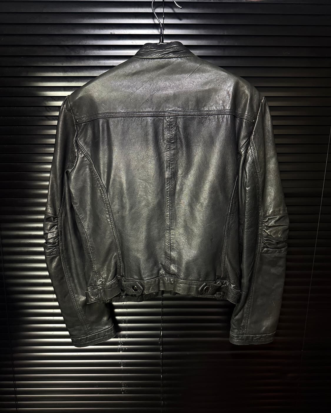 자라 우먼 양가죽 레더 바이커 라이더 자켓 지퍼 하이넥 락시크 펑크 갸루 상품이미지6