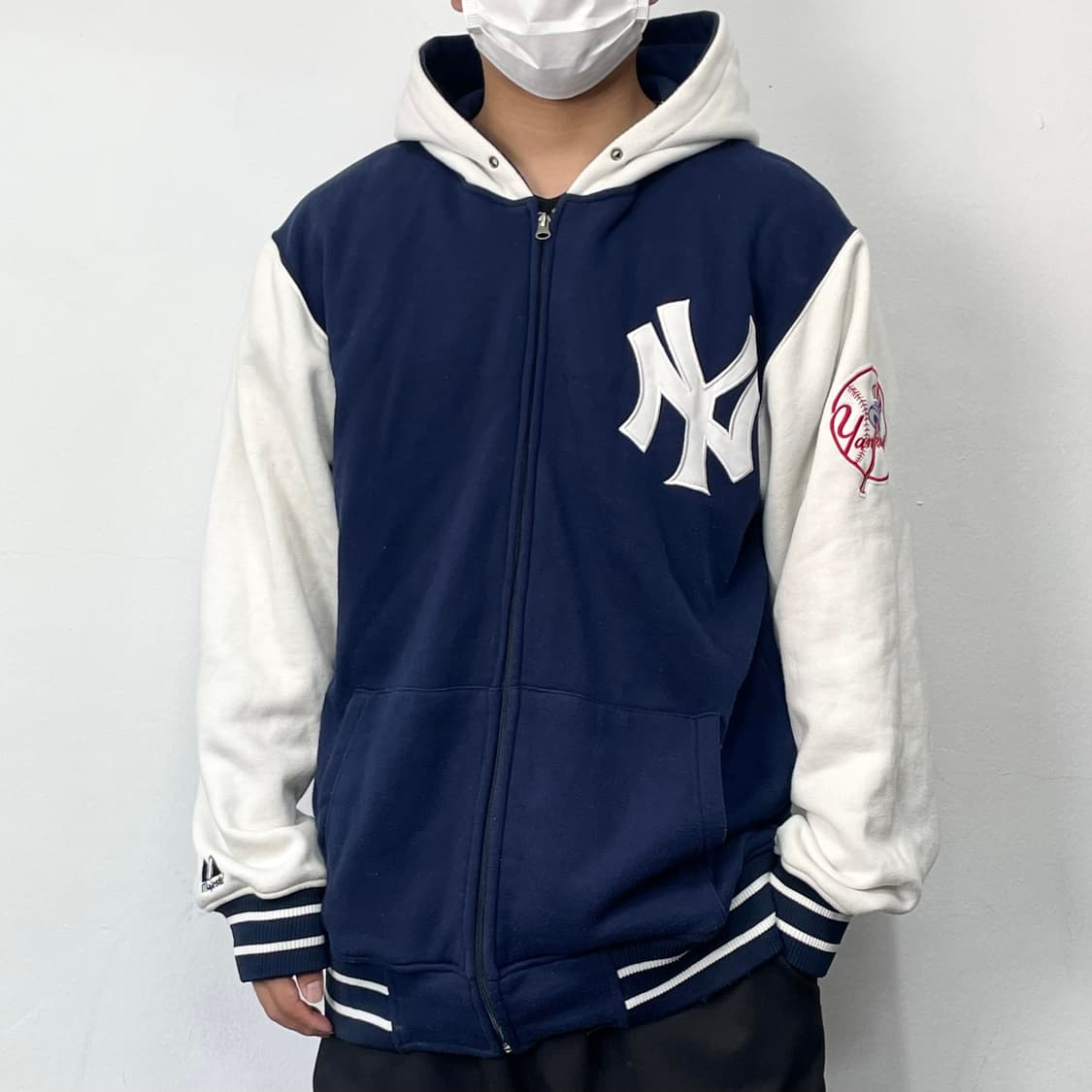 마제스틱 뉴욕 양키스 오버사이즈 후드집업 상품이미지3