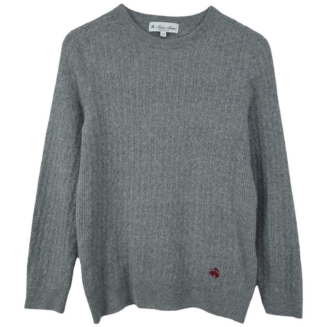 [브룩스브라더스] 로고 자수 캐시미어 블랜디드 니트 그레이 M18736 상품이미지2