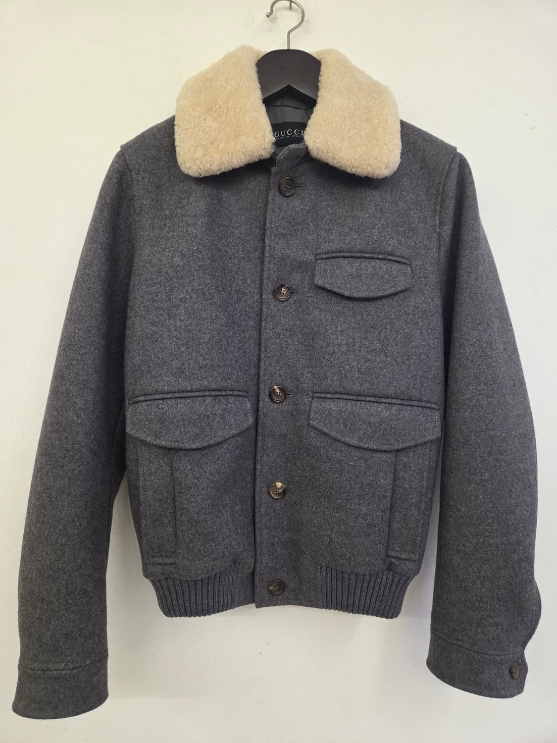 구찌 양털 카라 블루종 자켓 46 상품이미지1