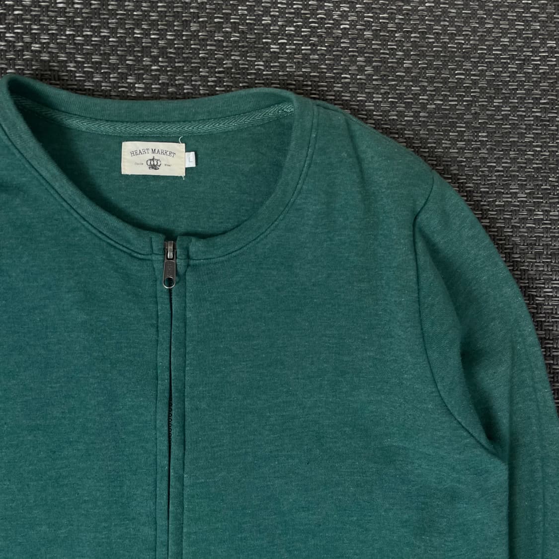 HEART MARKET 빈티지 그린 하트 집업 L 상품이미지3