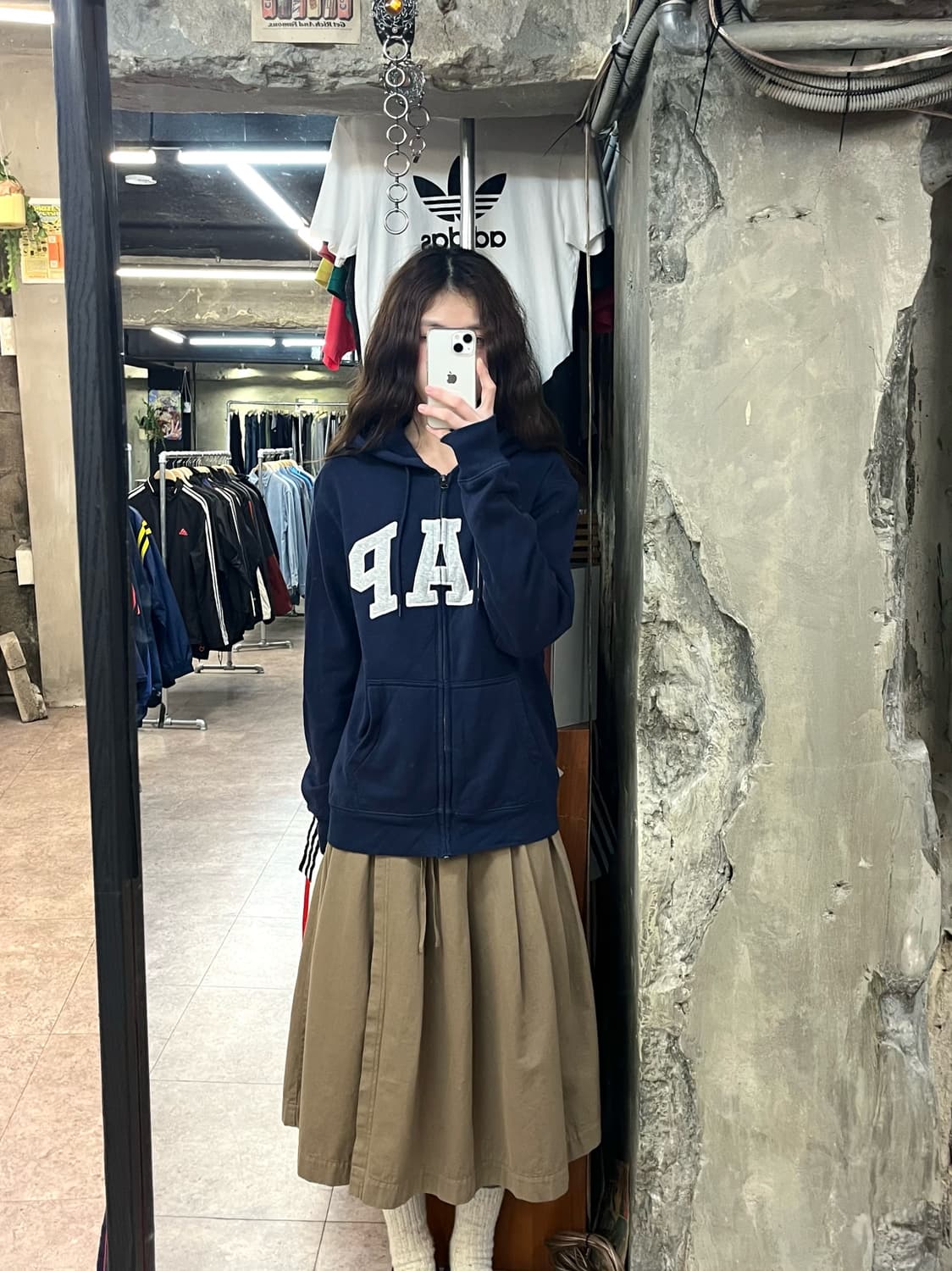 갭 기모 후드집업 네이비 S #csz2590 상품이미지2