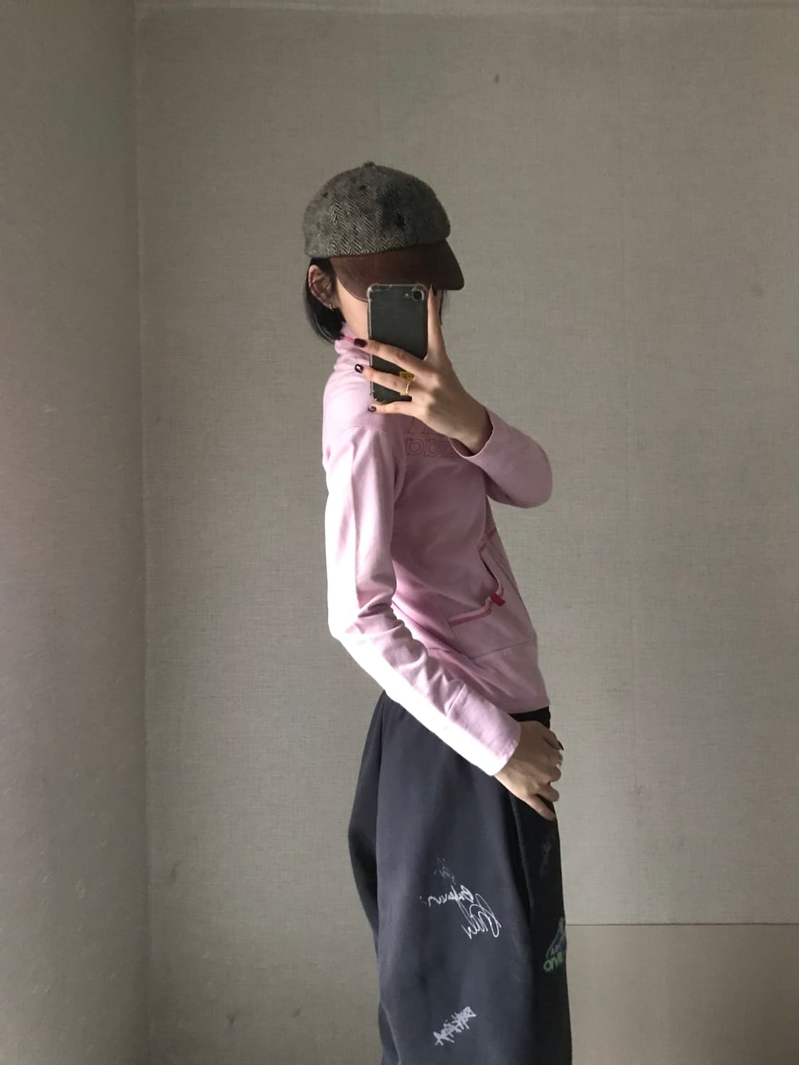 아디다스 연핑크 빅로고 면집업 상품이미지5