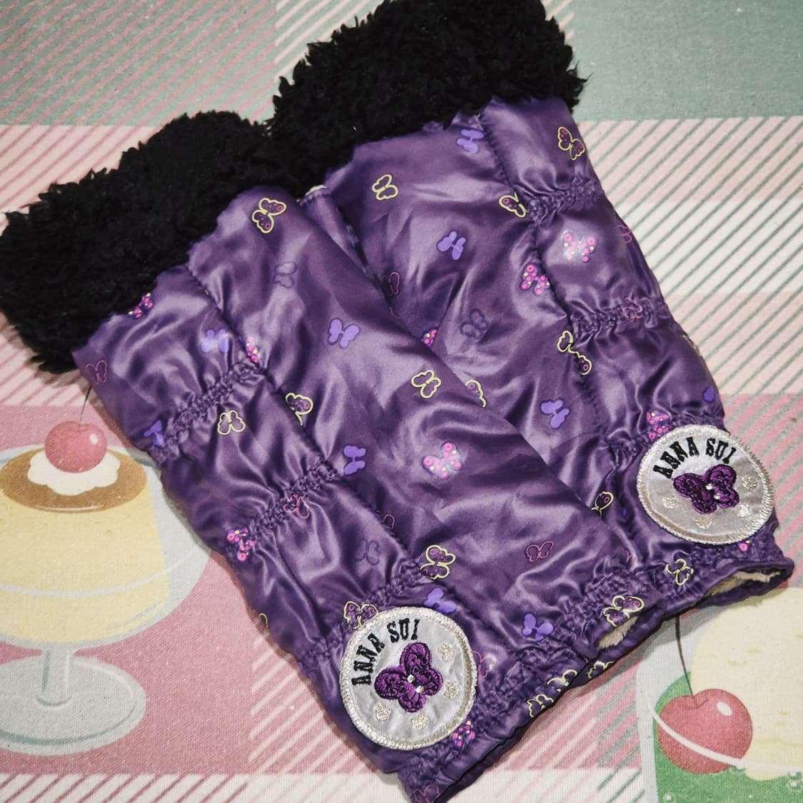 05s 안나수이 퍼플 패디드 퍼 나비 글로브 상품이미지6