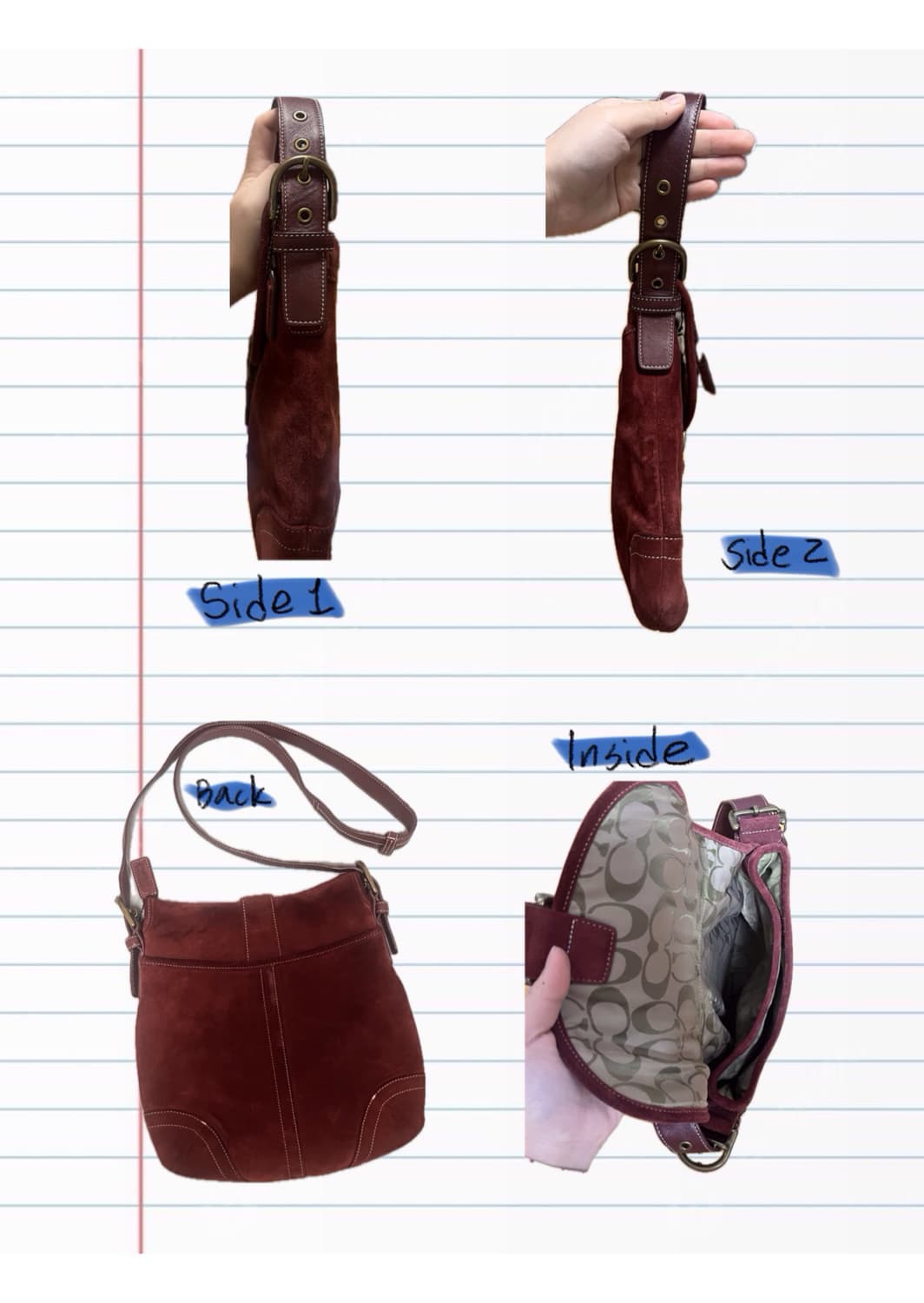 Coach Y2K suede crossbag 상품이미지2