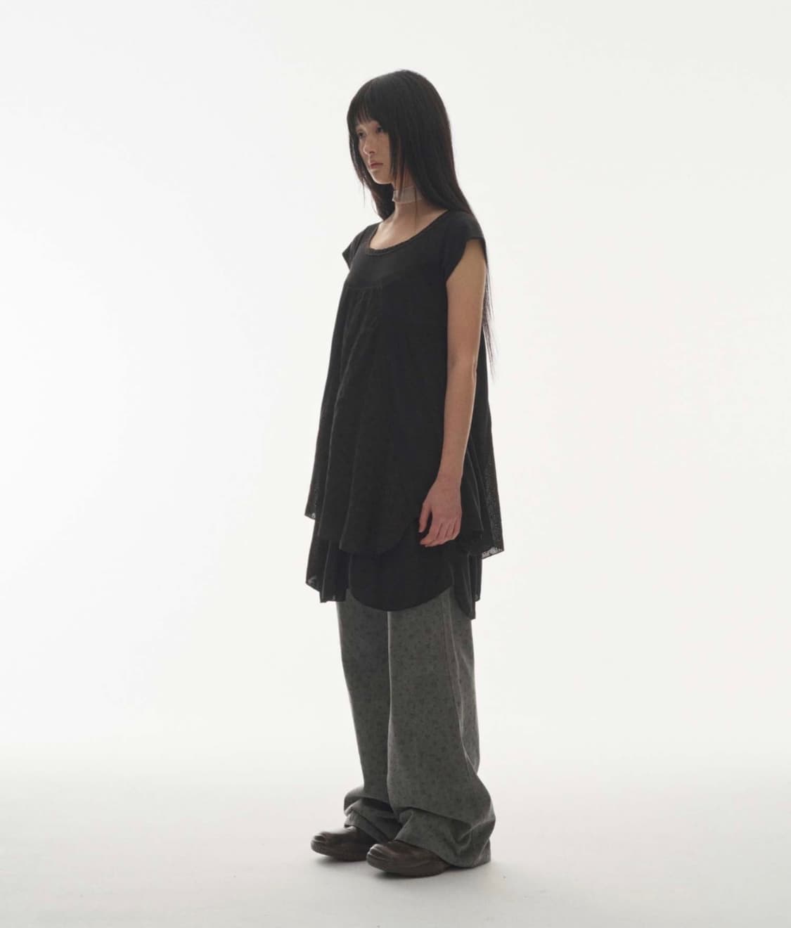 코이세이오 플라워 원피스 블랙 상품이미지2