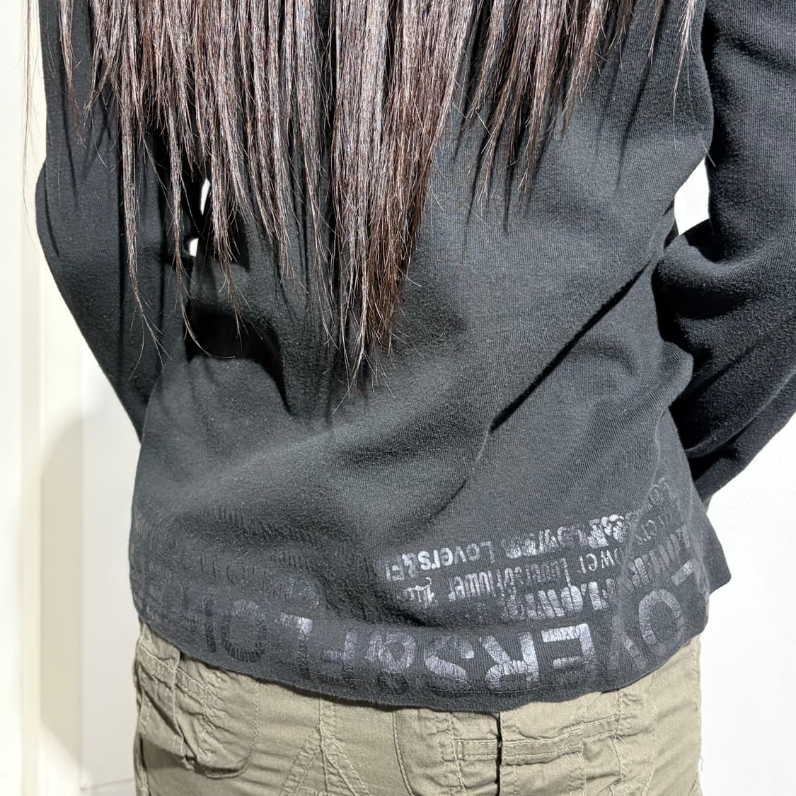 semantic design y2k 큐빅 긴팔티셔츠 상품이미지3