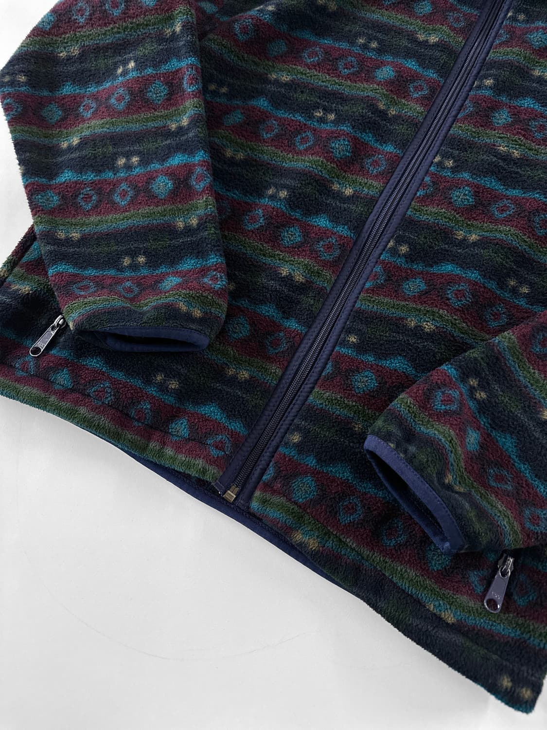 80s 빈티지 엘엘빈 지오매트릭 패턴 플리스 자켓 상품이미지7