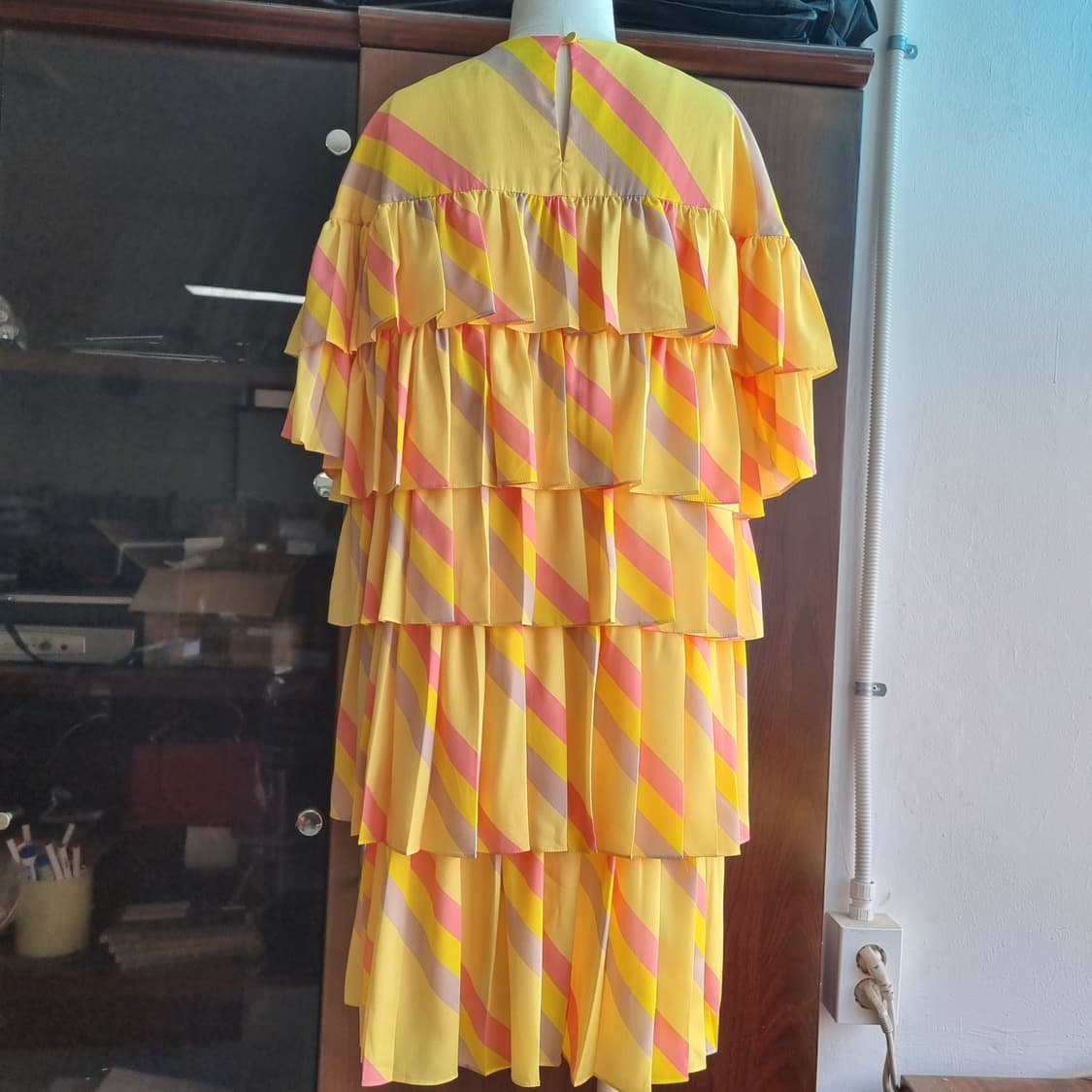 MSGM 멀티컬러 프릴 원피스 (55-날씬66/표기42) 상태최상 상품이미지3