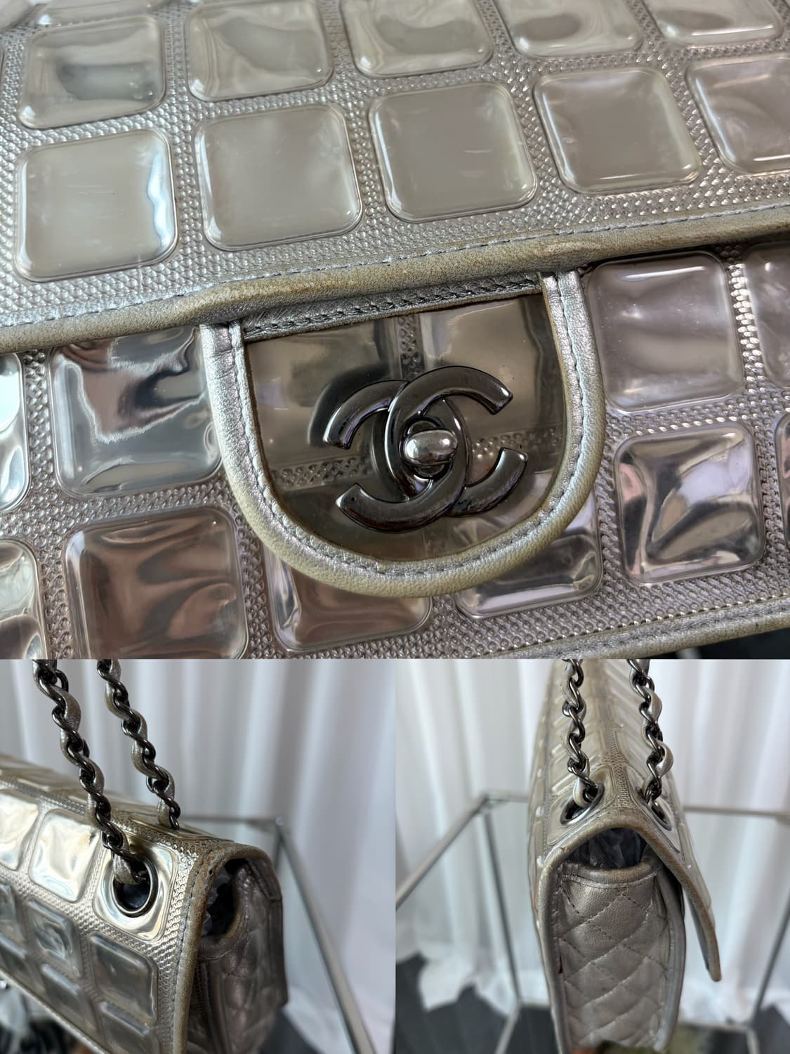 샤넬 실버 아이스 큐브 플랩백 리미티드 에디션 상품이미지9