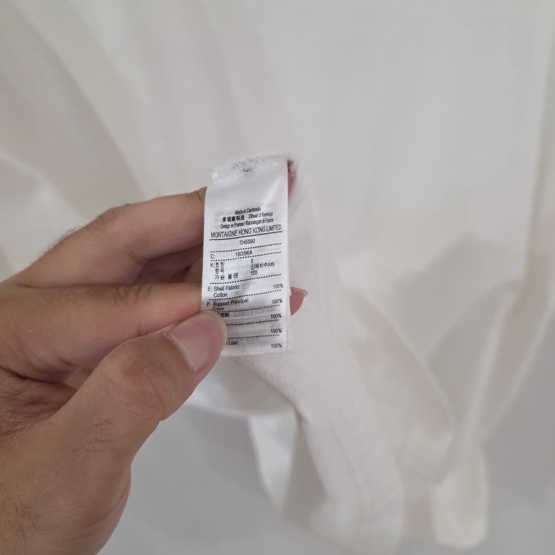 라코스테 화이트 루즈핏 반팔티 L(105) 상품이미지8