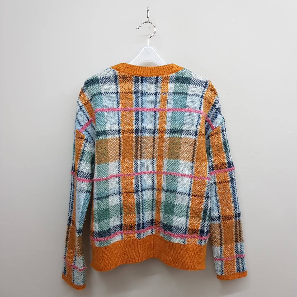 구호 KUHO 멀티 체크 울 블렌드 니트 S사이즈 상품이미지5