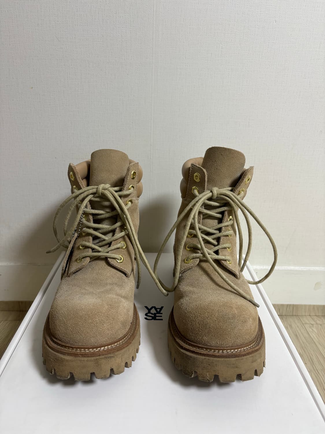 야세 YASE  6.5cm 1990 코만도솔 스웨이드 부츠 샌드 250 상품이미지1