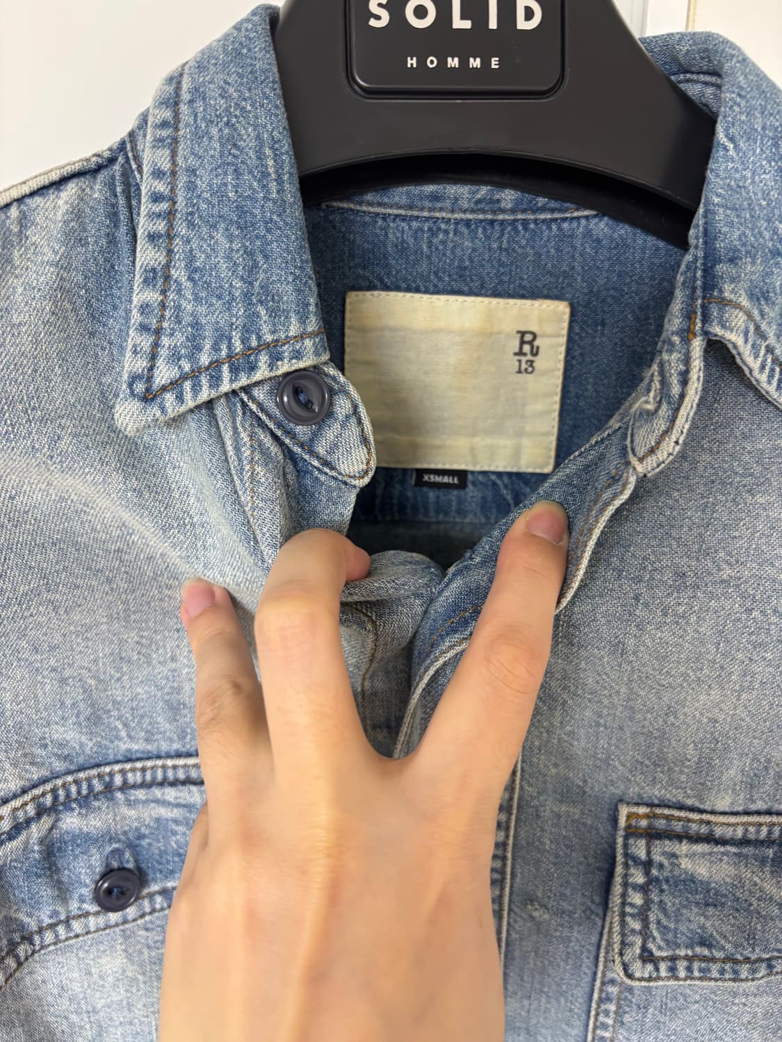 R13 데님 셔츠 xs 상품이미지6