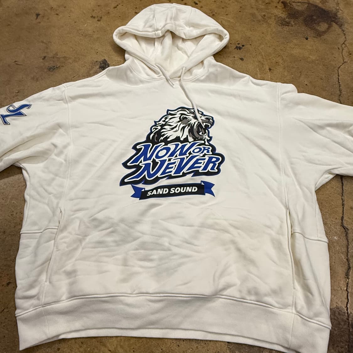 [정품/2XL] 삼성라이온즈 샌드사운드 후드티 화이트 b19 상품이미지3