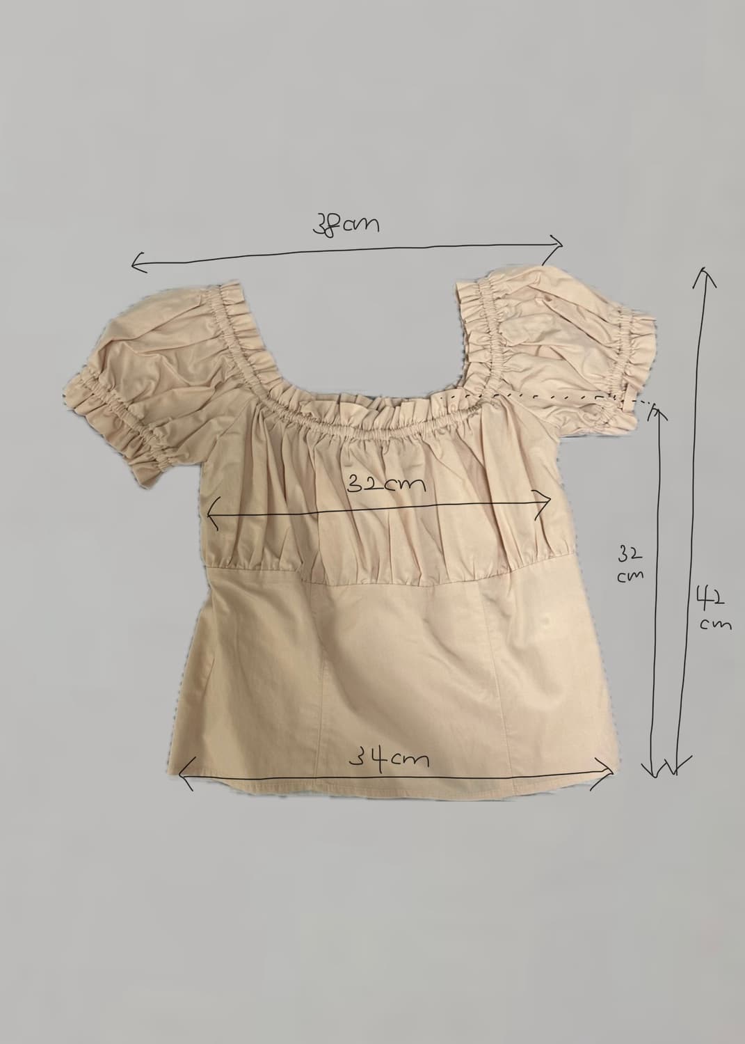 RE_L 리엘 스퀘어넥 퍼프 블라우스 상품이미지3