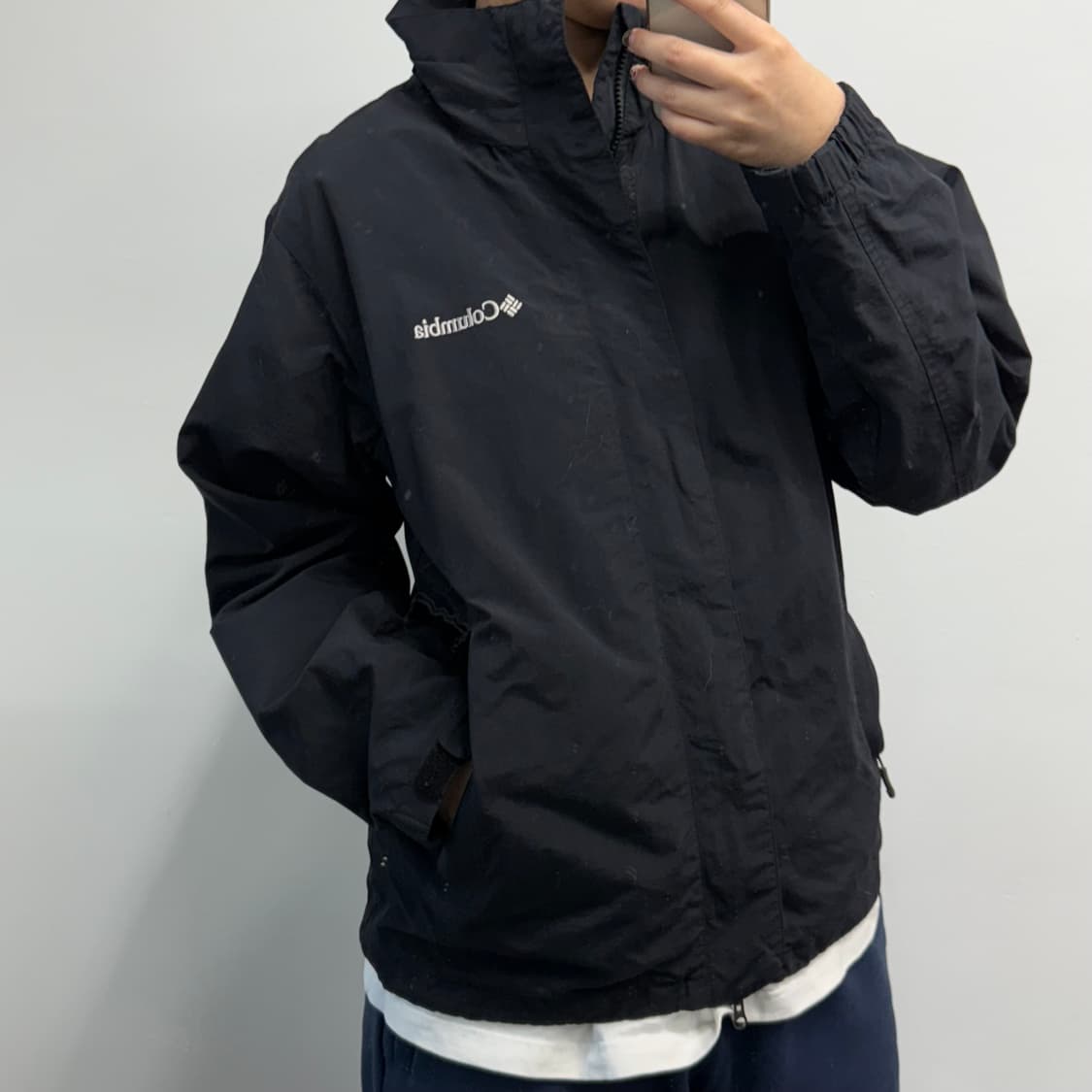 [L] 컬럼비아 블랙 집업 자켓 상품이미지1