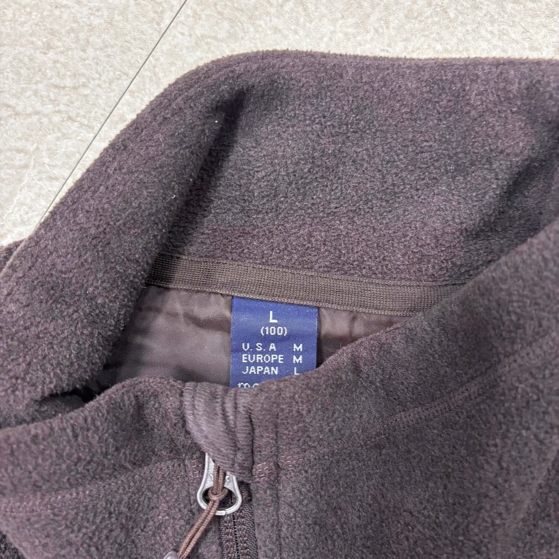 몽벨 브라운 스몰로고 플리스 집업 상품이미지4