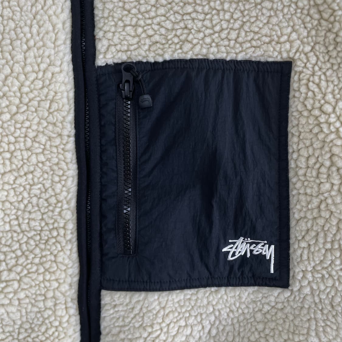 -Stussy 스투시 8볼 크림 쉐르파 자켓 상품이미지8
