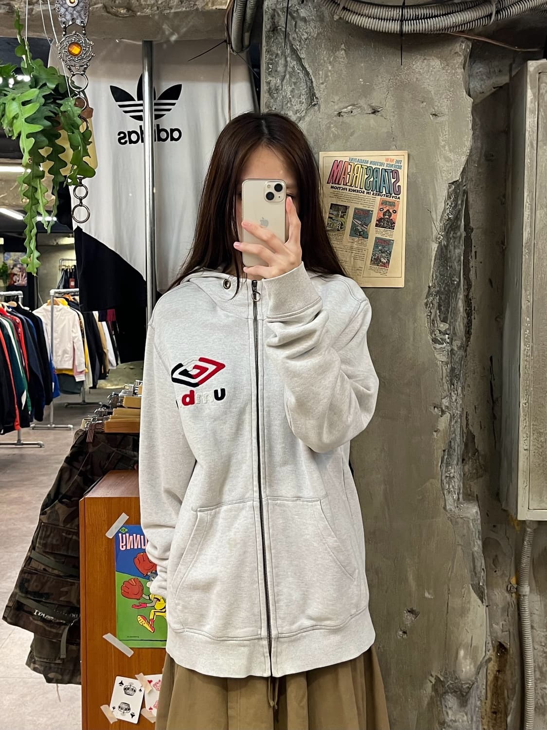 엄브로 후드집업 그레이 L #csz783 상품이미지2