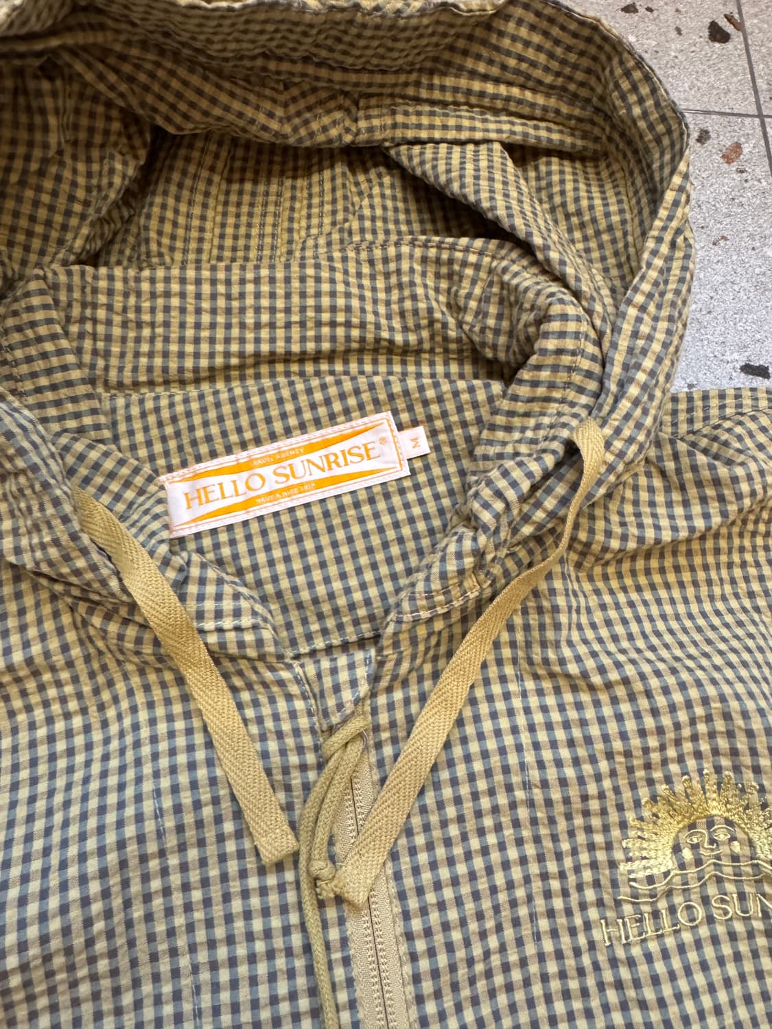 HELLO SUNRISE 엘로우 후드 자켓 M 상품이미지3