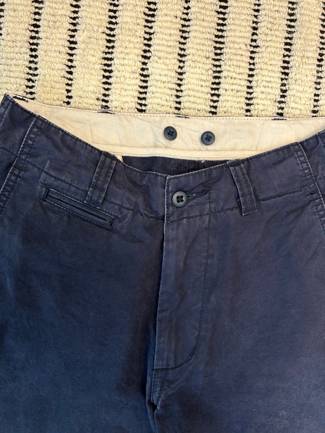 코튼 네이비 치노팬츠 (made in japan) 상품이미지2