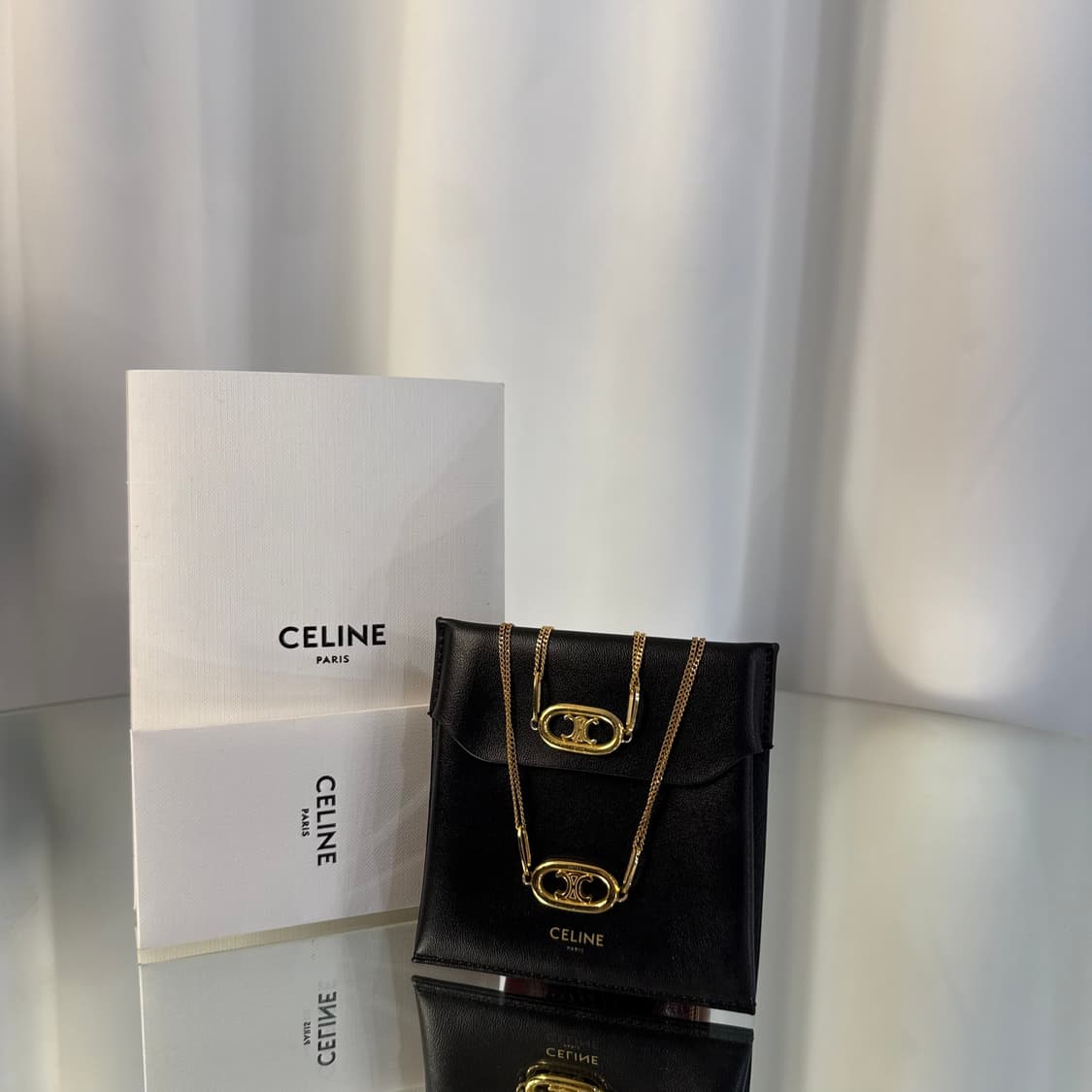 셀린느 트리옹프 금장 목걸이 / 팔찌 세트 상품이미지2