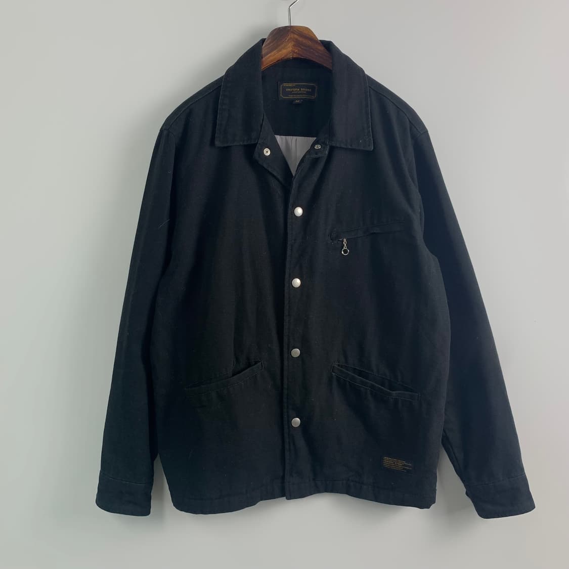 유니폼브릿지 블랙 코튼 워크 자켓 상품이미지2