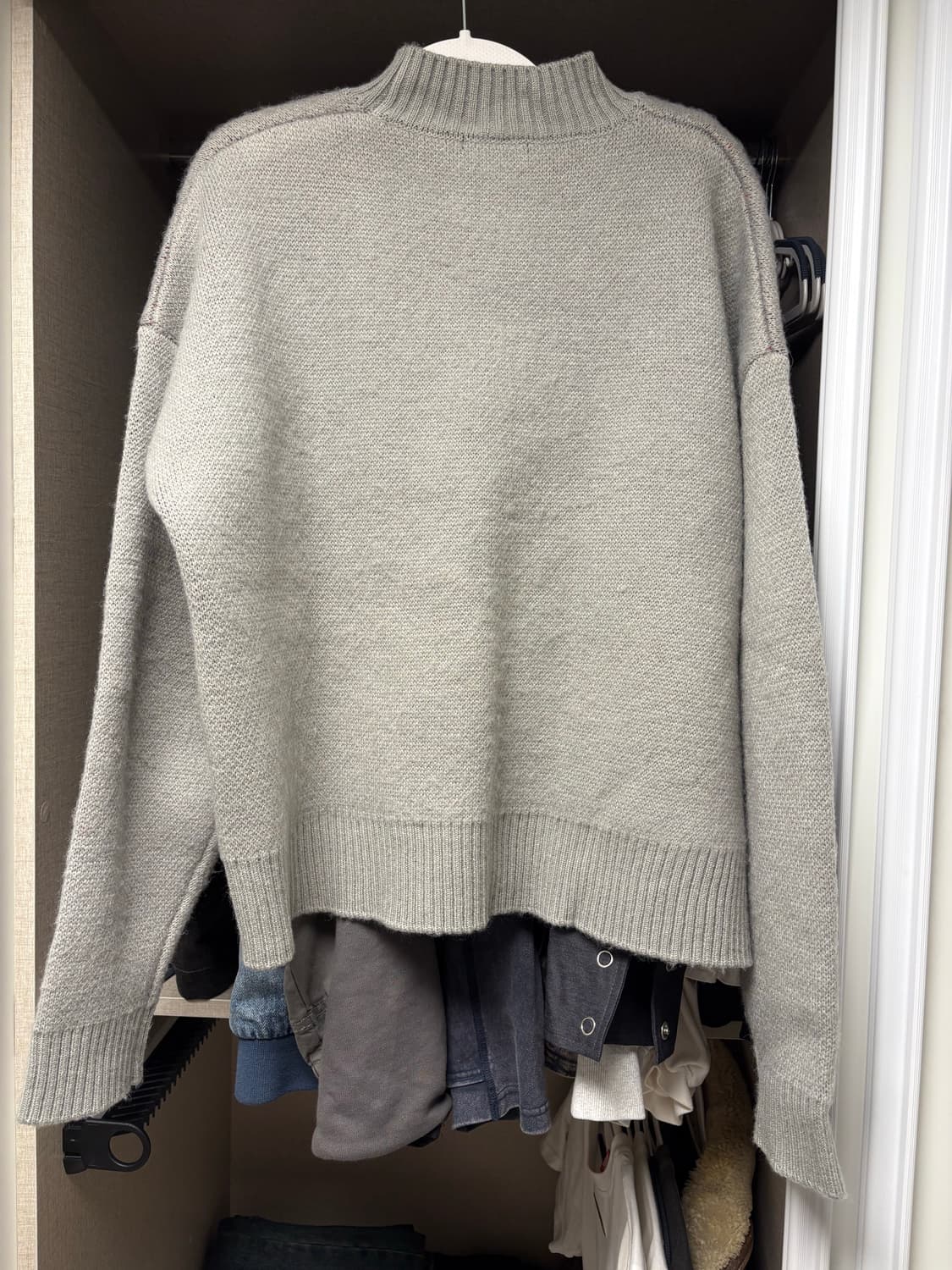 PEOPLESTYLE 니트 스웻셔츠 그레이 L사이즈  상품이미지2