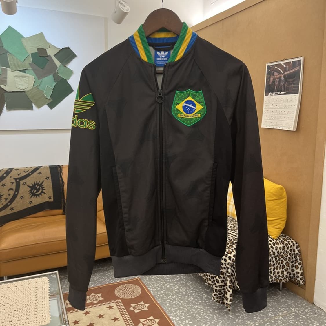 아디다스 올드스쿨 빈티지 브라질 패치 져지 집업 85 C09890 상품이미지3