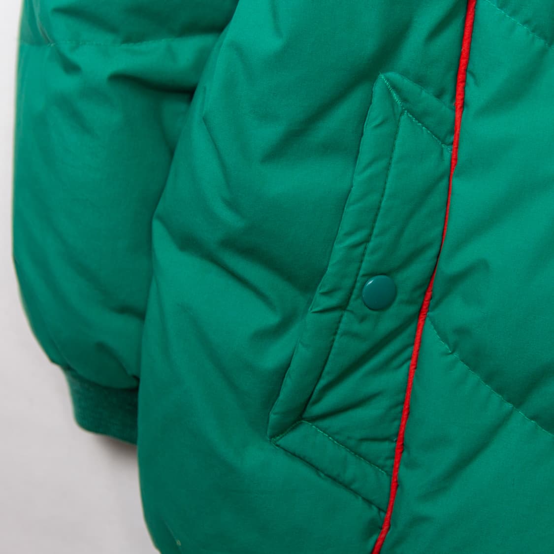 90s 라코스테 오렌지 라인 푸퍼 자켓 그린 상품이미지4