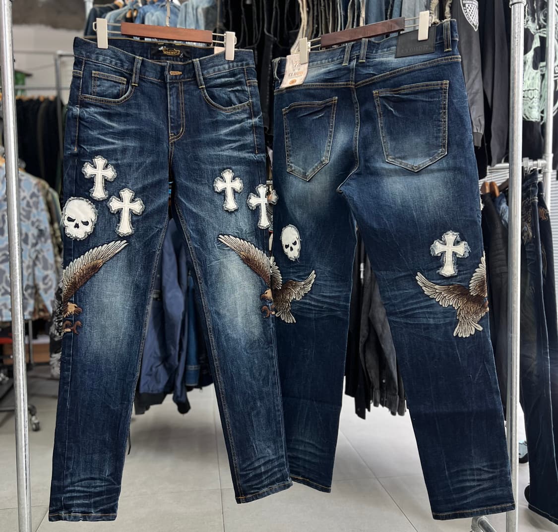 크로스 윙 스트레이트 워싱진  상품이미지5