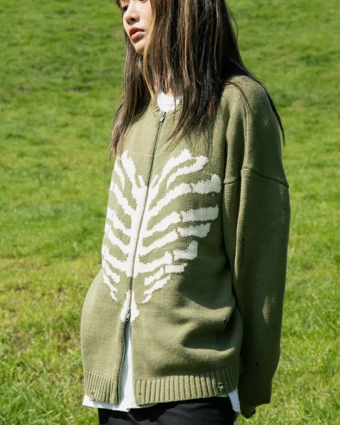 엑스톤즈 보운 니트 집업 상품이미지5