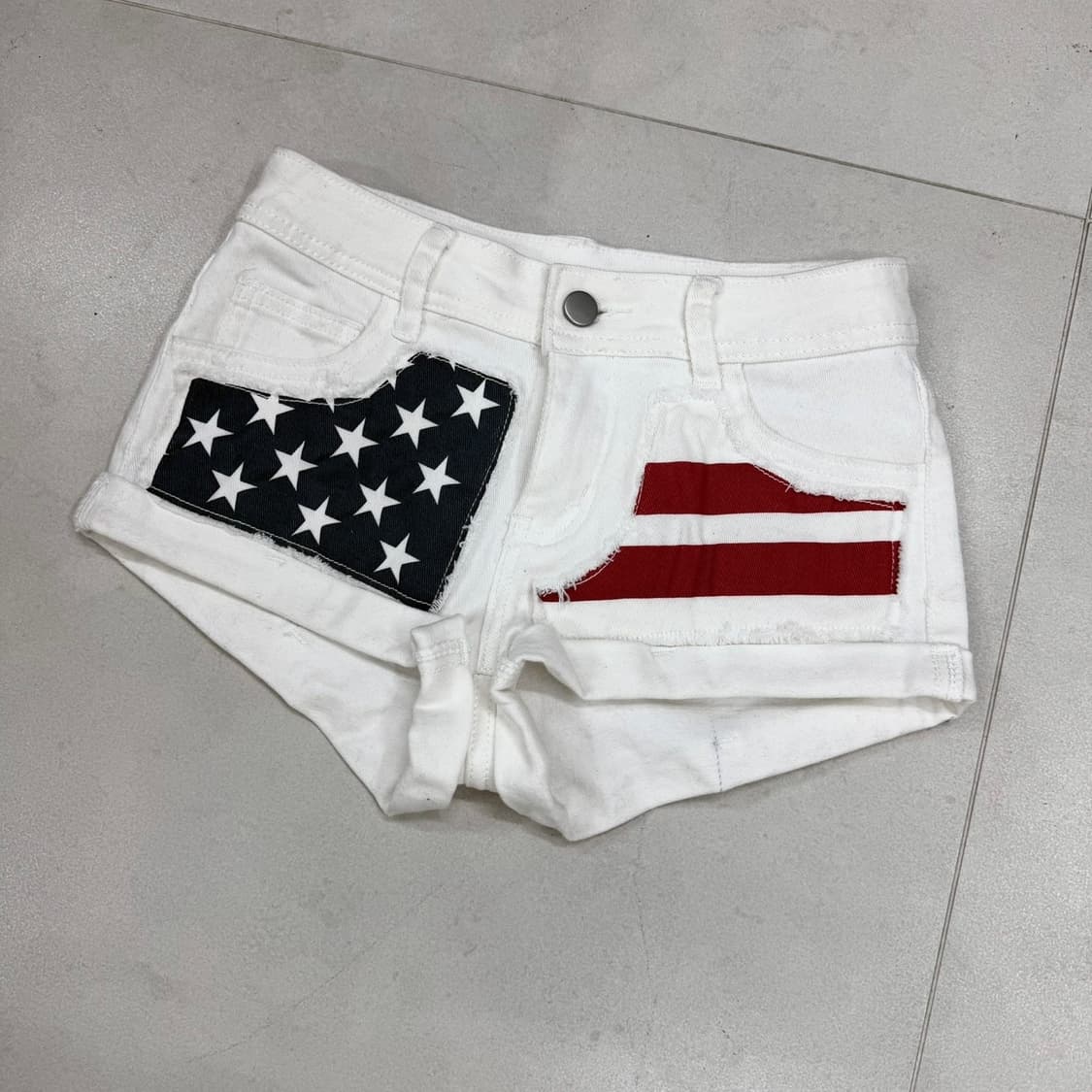 U.S.A star flag white pants 상품이미지2