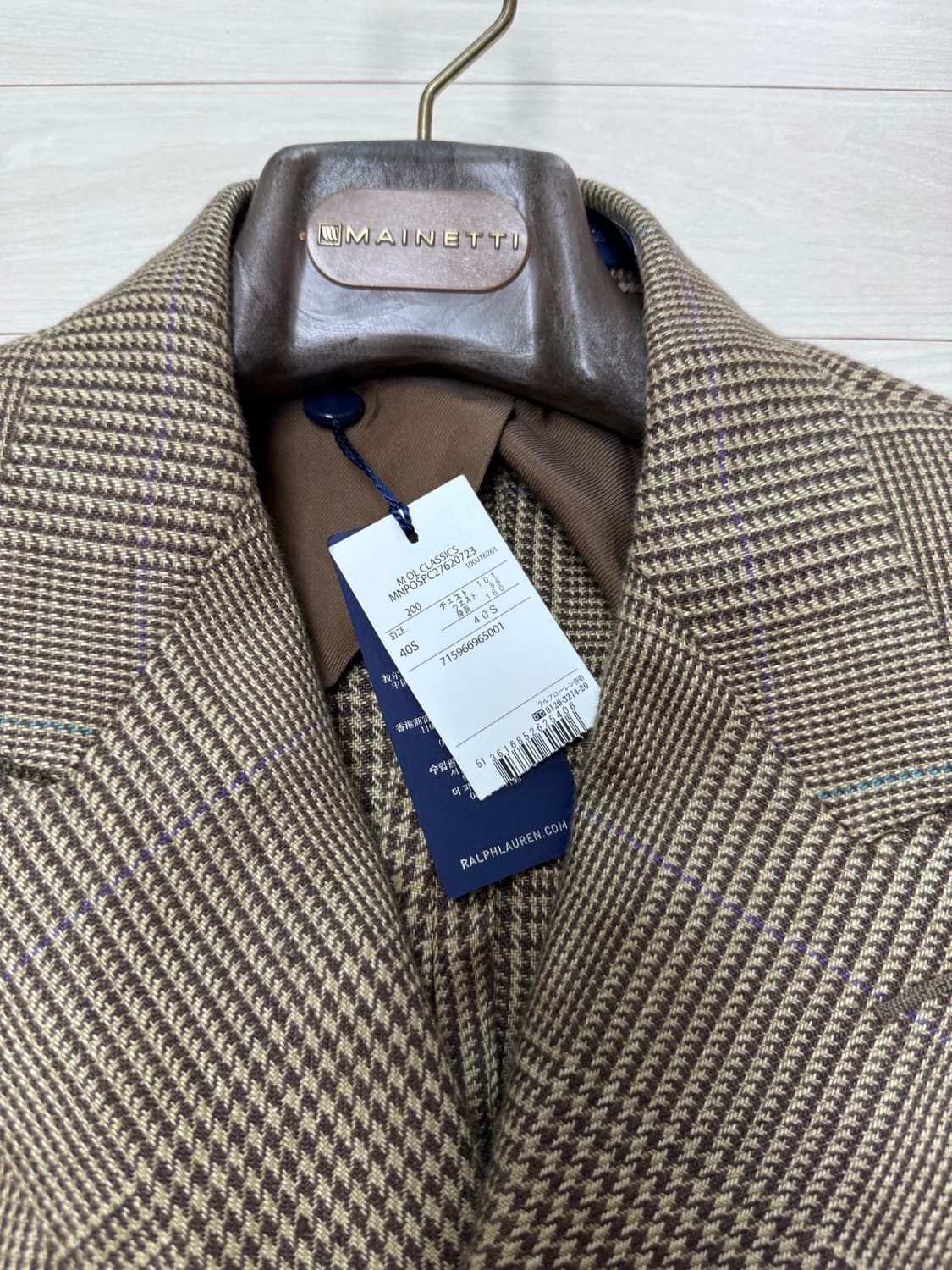 폴로 랄프로렌 더블 블레이저 자켓 글렌체크  (택달린 새상품 미개봉) 상품이미지2