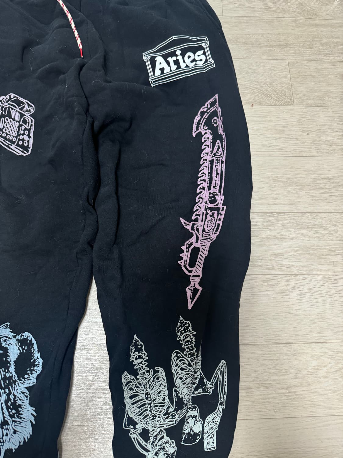 Aries 에리즈 블랙 스웻 팬츠 XS 상품이미지3