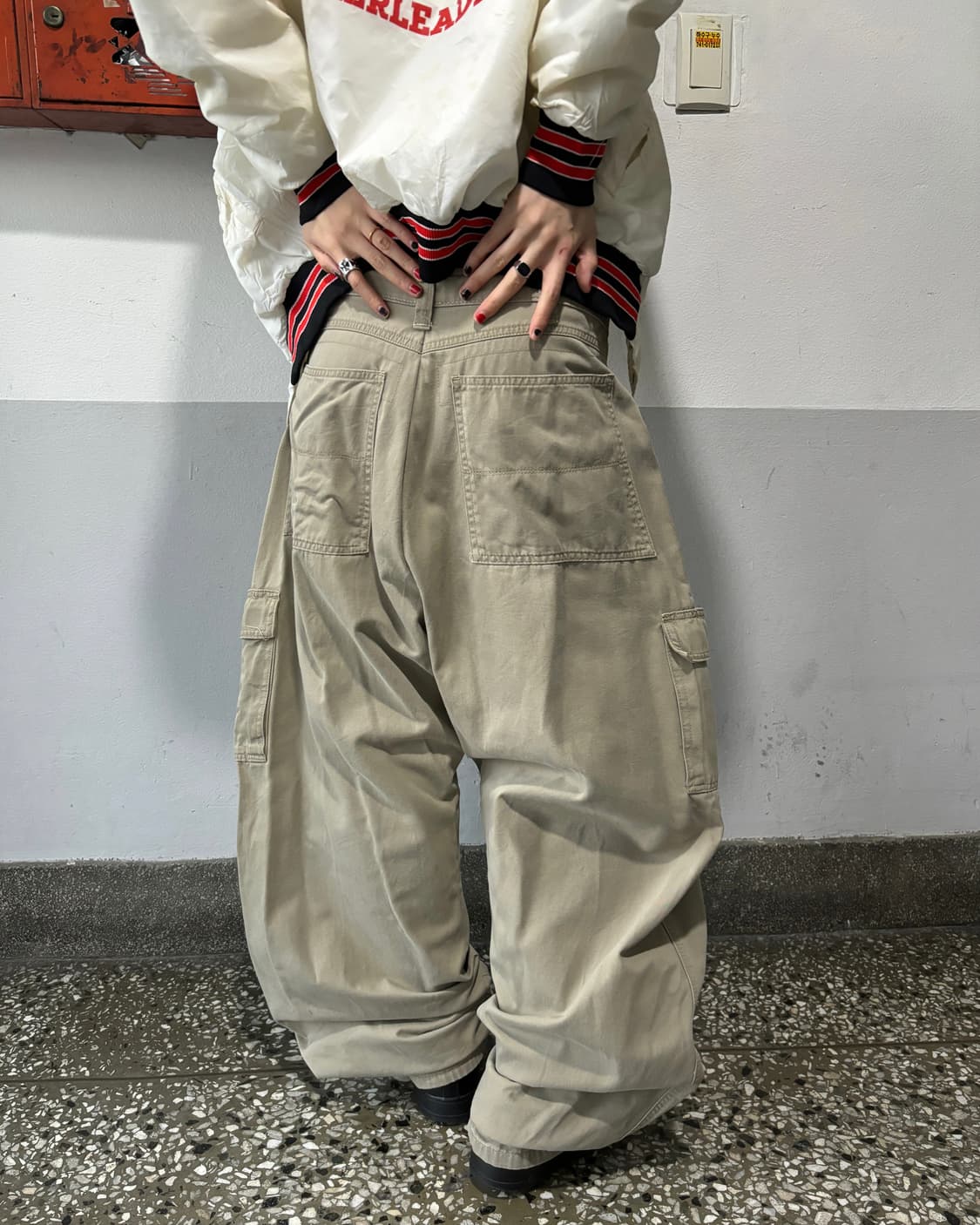 90s WRANGLER 베이지 카고 와이드팬츠 상품이미지3