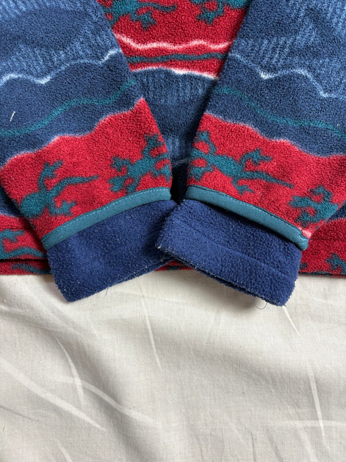 90s L.L Bean 엘엘빈 애니멀 패턴 플리스 S 상품이미지4